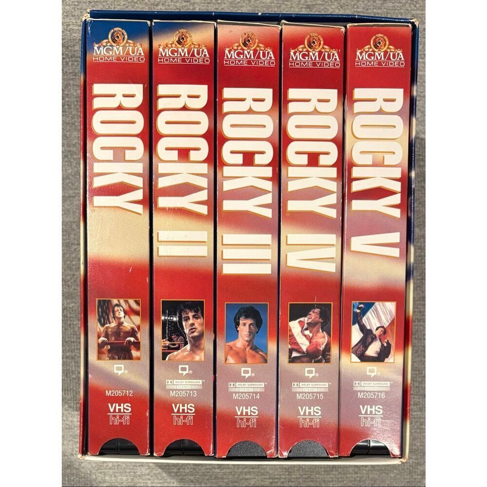Rocky Anthology 5-Tape Box Set from MGM/UA Home Video, commemorating the 20th An